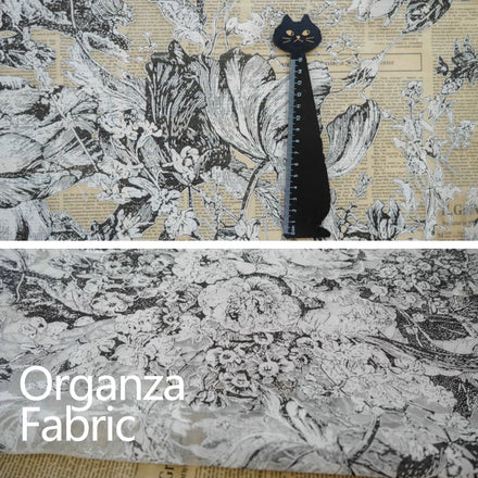 Hot Sale Wholesale Luxury Flower Print Fabric Dress Material Free Sample Printed Organza Fabric for Women