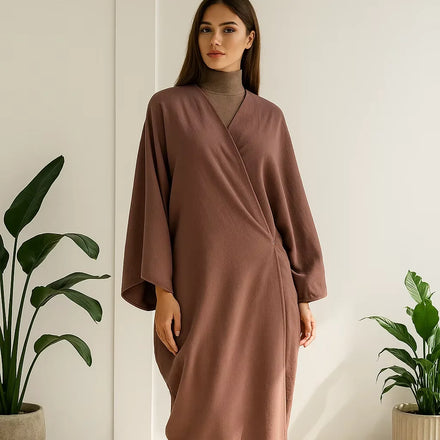 YXA012 Pure color Elegant Abaya Modest Fashion Customizable High-end Eid New Customizable Factory Price
