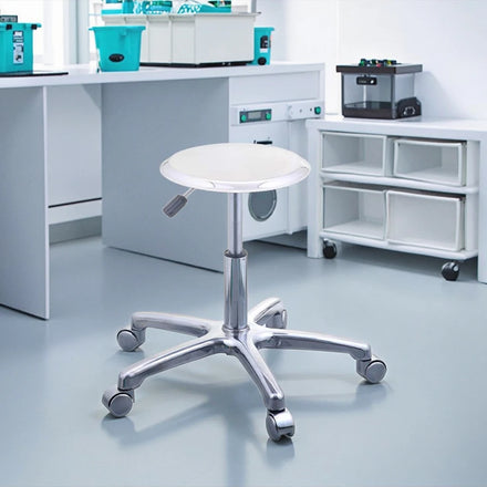 Modern Stainless Steel Antistatic Lab Chairs Adjustable Backless Industrial ESD Cleanroom Hospital Warehouse Workshop Dining