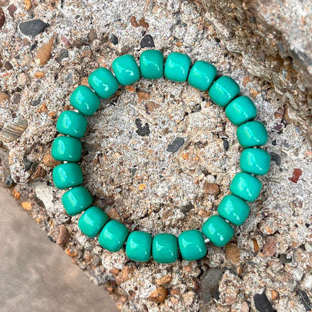 Vintage Throat Chakra Jewelry for Communication & Tranquility Turquoise Handmade Beaded Bracelet for Thanksgiving Gifts
