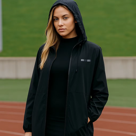 YXC004 Sports Jacket Pure Black Coat Modest Fashion Customizable Eid New Customizable Factory Price Muslim Women Modest