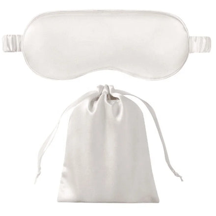 Custom Printed Logo 16mm Gift Set 100% Mulberry Silk Eye Masks Pouch 20.5x9.5cm Breathable Soft Adjustable Four Seasons Formal