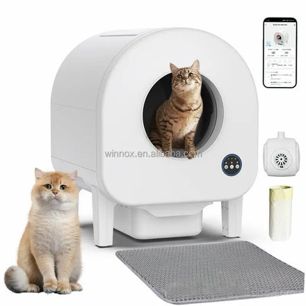 68L Automatic Self Cleaning Cat Litter Box with Camera Smart APP WiFi Control Anti-Pinch Scoop-Free Large Cat Toilet