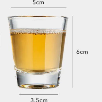 Chien Keng Custom Logo Crystal Mini Transparent Thick Base Reusable 30ml Capacity Modern Design Durable Shot Glass