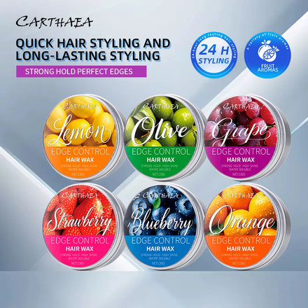 Free Sample Professional Salon Hair Care Wax Gel Paste Fruit Strong Hold Lightness Color Hair Styling Wax for Women Men