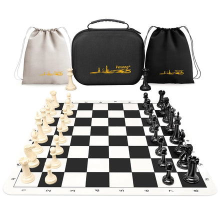 Large Capacity Tournament Chess Set Queens Storage Eva Case Portable EVA Carrying Case for Travel
