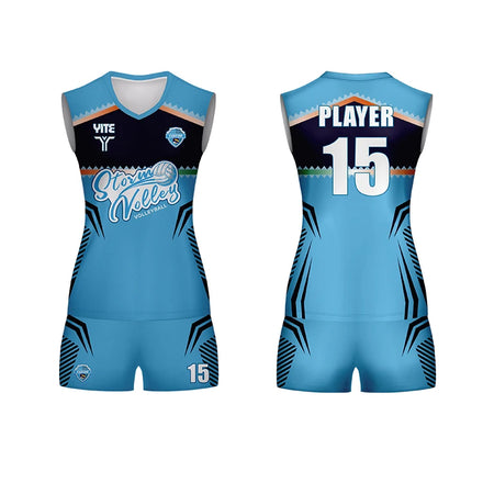Custom Wholesale Beach Volleyball Jerseys 100% Polyester Quick Dry Women's Digital Sublimation Printed Uniform Set