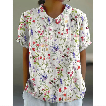 2025 Best-Selling Foreign Trade Cross-Border Summer-Style Short-Sleeve Printed Pullover Shirt