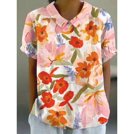 2025 Best-Selling Foreign Trade Cross-Border Summer-Style Short-Sleeve Printed Pullover Shirt