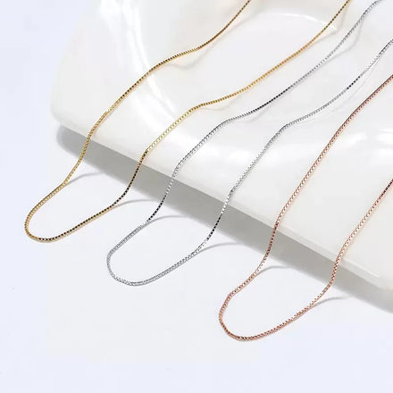 Wholesale S925 Sterling Silver Necklace for Women Trendy Link Chain Fashionable Cable Chain Valentine's Day Gift