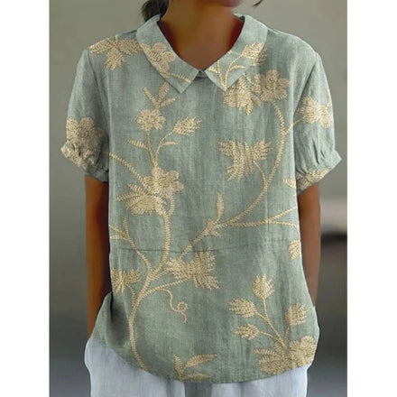2025 Best-Selling Foreign Trade Cross-Border Summer-Style Short-Sleeve Printed Pullover Shirt