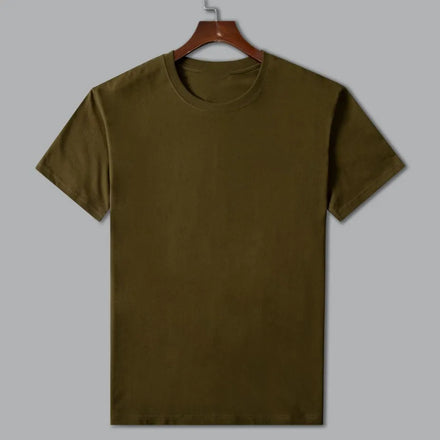 Oem customized 220g pure cotton tshirt wholesale men's short sleeved round neck drop shoulder short sleeved men's t shirt