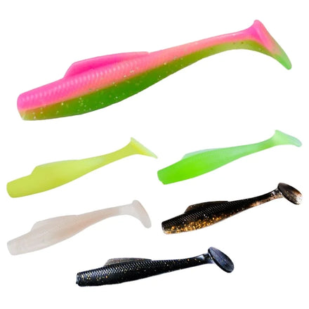 Factory Price 7/9/10.5cm Silicone Soft Fish Swim Bait 8 Color Jig Head Lure for Freshwater & Saltwater Fishing Carp Boat Use