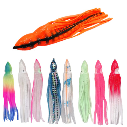5.5inch PVC Octopus Skirts and Tuna Trolling Lures Soft Fishing Lures Hoochie Swim Bait Squid fishing tackle
