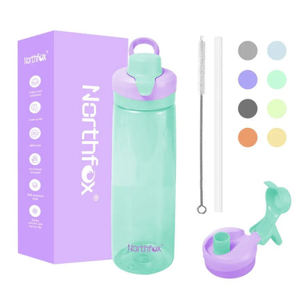 Portable Reusable Sport Plastic Large Leak-Proof Frosted Tritan Motivational Water Bottle