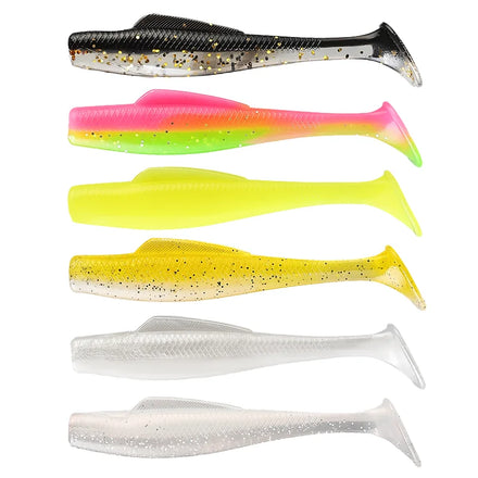 OEM TPE Material Soft Fishing Lure 4cm 6cm 8cm 10cm 12cm Plastic Paddle Tail Swimbait Bait Artificial Soft Bait for Fishing