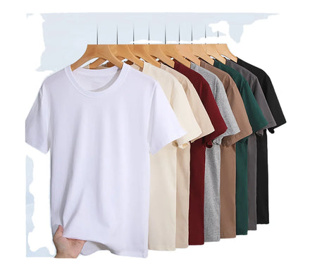 Oem Customized logo Design 200g cotton T-shirt cross-border wholesale men clothing short-sleeved T-shirt