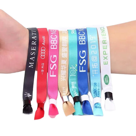 Best Selling Adjustable Polyester Sublimation Printing Bracelet Premium Promotional Wristbands