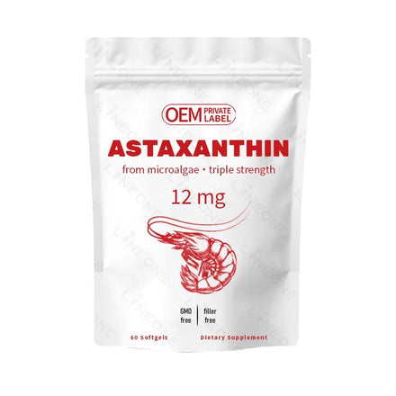 OEM/ODM Astaxanthin Supplements Fresh Microalgae Source Seed Oil Ashwagandha for Healthy Skin Eyes