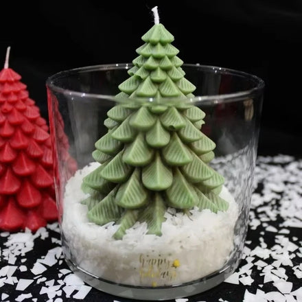 Small Mini 8 oz Soy Silicone Molds Bauble Ornament Vessel Gift Set Scented Glass Candle Holder Tree Christmas Candle Jar