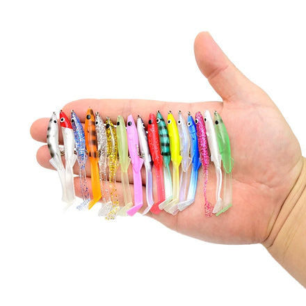 OEM Eel Lure 65mm 1.5g Small Fish Rubber Soft Fishing Bait Mold with Hook for Ocean Boat or River Fishing 10pcs/bag