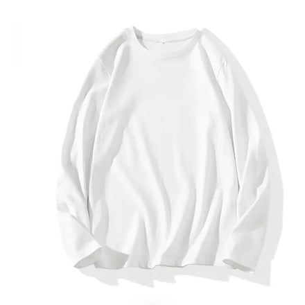 Oem customized 200g pure cotton long sleeved t shirt autumn and winter loose layered bottoming t shirt