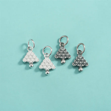 Christmas Popular Jewelry 925 Sterling Silver Fine Christmas Tree Charm for Jewelry Necklace Bracelet Making