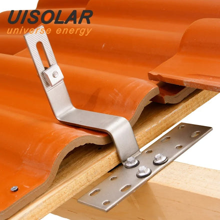 UISOLAR Hot-sale Solar Panel Mount Solar Tile Roof Hook Adjustable Hook Solar Mounting System