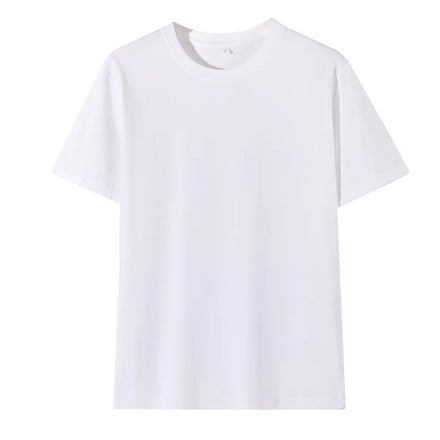 Oem customized180g combed milk polyester straight shoulder and sleeve loose team short sleeved men's t shirt