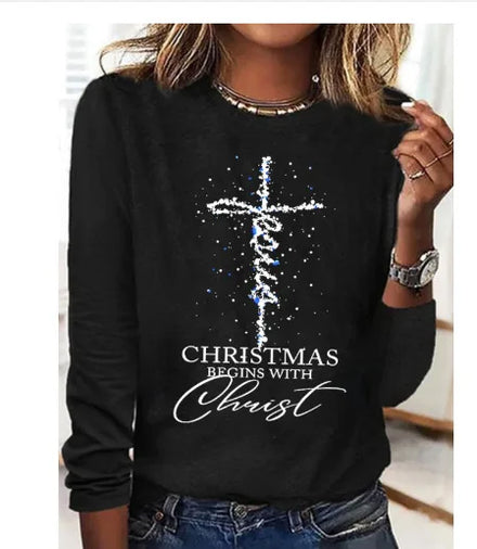 European & American Cross-Border Crew-Neck Sweatshirt with 3D Digital Printed Cute Cat Animal Design Casual Style