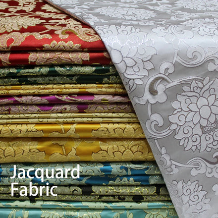 Popular Wholesale Metallic Brocade Fabric Wedding Decoration Fabric Free Sample Jacquard Brocade Fabric