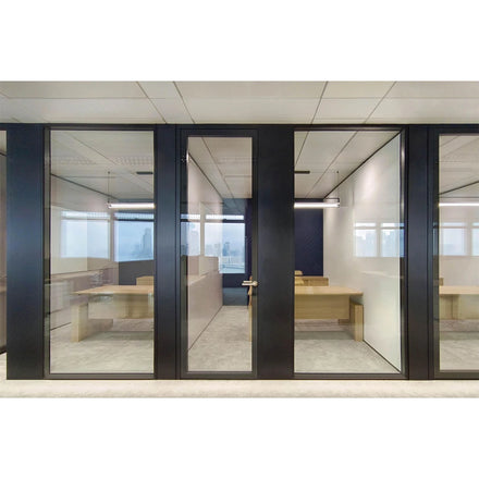Modern Design Switchable Glass Partition Wall With Door for Office Home School Hospital Use