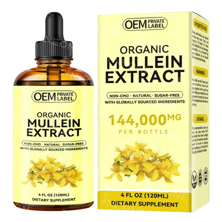 Private Label Mullein Drops Lung Cleanse Powerful Mullein for Immune SupportDetox & Respiratory Support