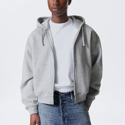 Oversized Men's Zip-Up Hoodie Heavyweight 380g 100% Cotton Terry Fabric Eco-Friendly Breathable Boxy Casual Autumn Regular