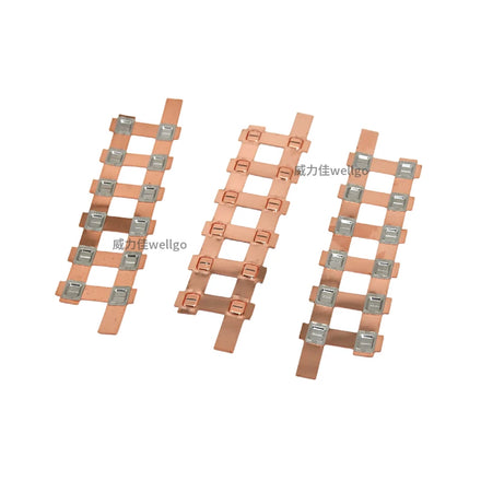 WELLGO Custom Lithium Battery Storage Connector 21700 18650 26650 Spot Welding Connector Sheet Copper Busbar