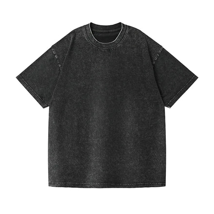 OEM custom logo embroidery printed design 230g washed batik distressed heavy cotton men's loose drop shoulder oversized t-shirt