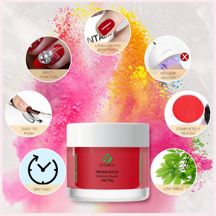 OYAFUN KUDAN Custom 2Oz Wholesale Many Jar Choice 3000 Colors Real Nail Powder 2In1 Carving Extension with Bag Packing