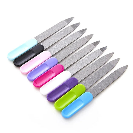 Stainless Steel Customized Logo Nail Files Nail File Polishing Tool and Scraper for Manicure Promotional Emery Boards