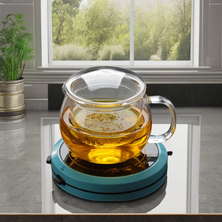 Minimalist Clear Borosilicate Glass Heat Resistant Infuser Handle Tea Coffee Cup Carton Packaging 10-14 Oz. Home Office