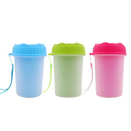 Eco-friendly Pet Foot Washing Cup Plastic 200mL Outdoor Paw Washing Grooming Tool for Dogs Bathing Brushing