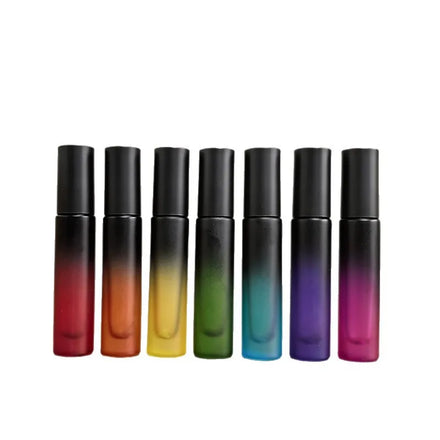 Gradient Black Slim 5ml Empty Cosmetic Packaging Perfume Small Bottle Roller Glass Bottles Roller for Oils