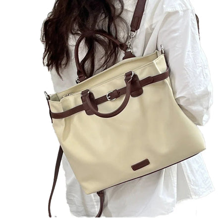 2026 Ladies Large Capacity Single Shoulder Crossbody Tote New Student Backpack Zipper Closure Polyester Handbag Computer Bag