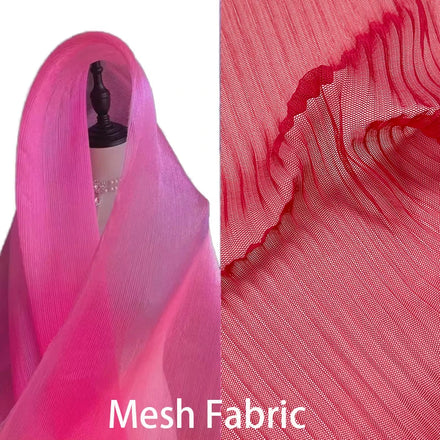 RTS Wholesale Ripstop 100 Polyester Crepe Fabric Wedding Decoration Fabric Free Sample Mesh Crinkle Fabric