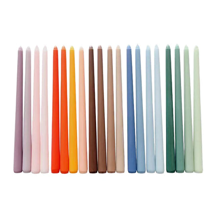 Colorful Nordic Style Taper Candles Long Rod 4-Pcs Set Wholesale Paraffin Wax Smokeless Handmade for Christmas Parties Romantic