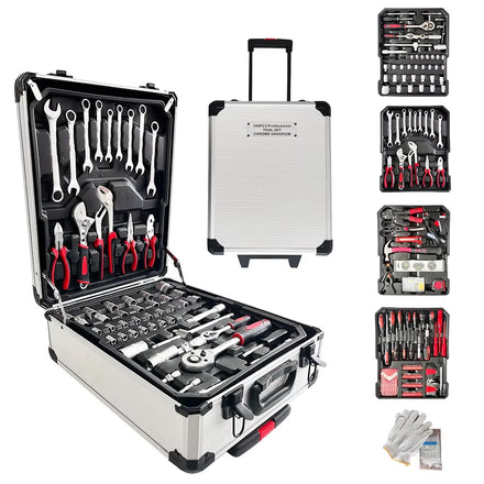 499 Pcs Auto Repair Tool Box Kit Hand Tool Combination Set Ratchet Steel Wrench Socket Set