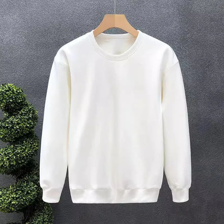 Oem customized sweatshirt men's spring and autumn new korean style trendy loose round neck solid color