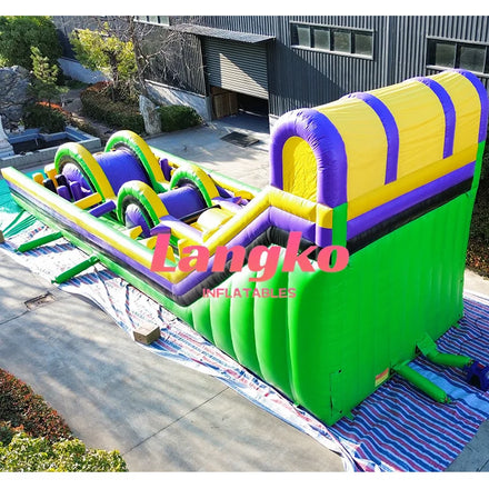 Inflatable Water Park With Bouncy Castle Obstacle Course With Slide Obstacle Course Outdoor Events and Party Rentals