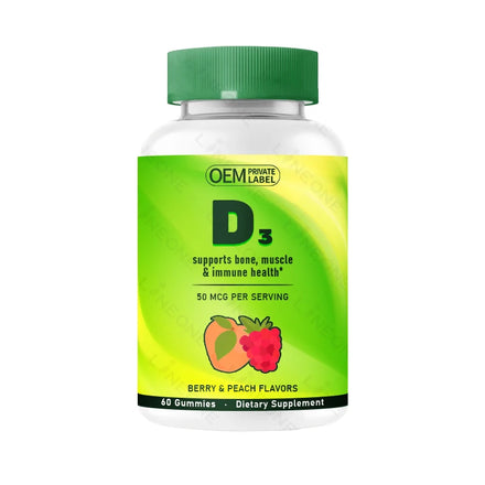 OEM/ODM Vitamin D3 Gummies for Bone and Immune Health Support Vitamin D Gummies for Adults