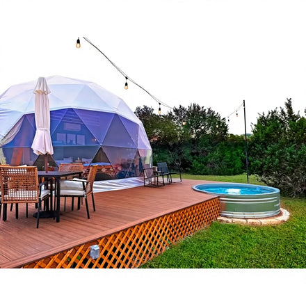PVC Dome Tent 3m Small Transparent Geodesic Glamping Event Insulated Portable Aluminum Frame Single Layer