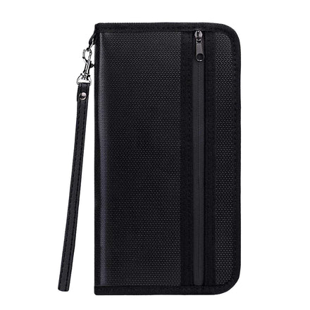 YHX Multiple Layers Zipper Bag Water and Fire Resistant Passport Holder with Card Slot for Secure Filing